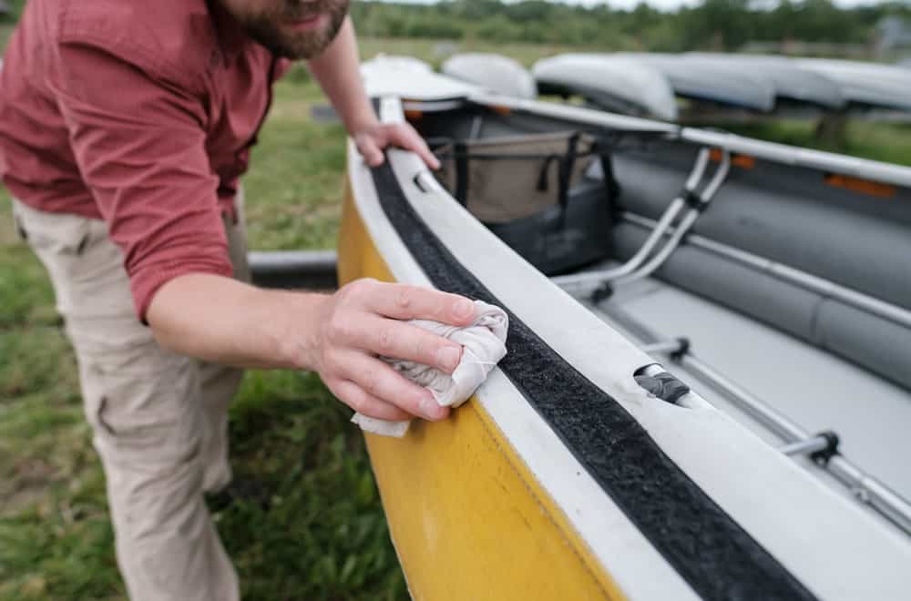 Wipe off moisture from your boat