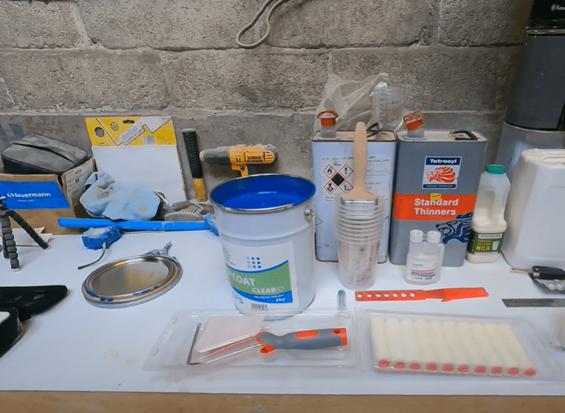 Tools for gel coating a boat
